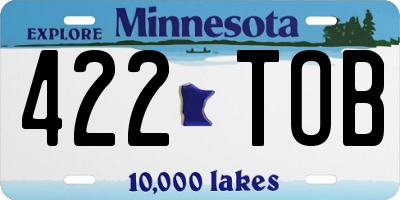 MN license plate 422TOB