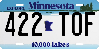 MN license plate 422TOF