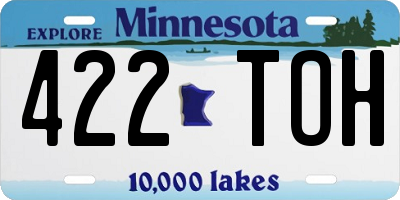 MN license plate 422TOH