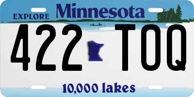 MN license plate 422TOQ