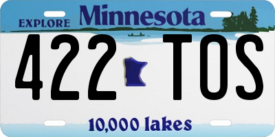 MN license plate 422TOS
