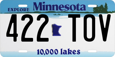 MN license plate 422TOV