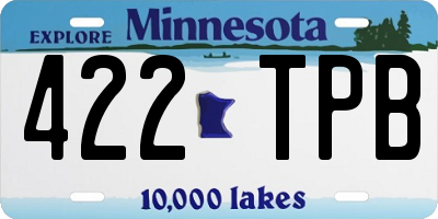 MN license plate 422TPB