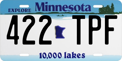 MN license plate 422TPF