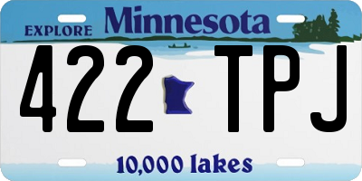 MN license plate 422TPJ