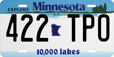 MN license plate 422TPO