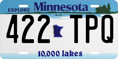 MN license plate 422TPQ