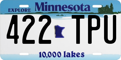 MN license plate 422TPU