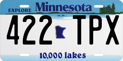 MN license plate 422TPX