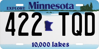 MN license plate 422TQD