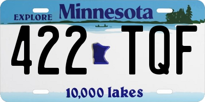 MN license plate 422TQF