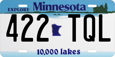 MN license plate 422TQL
