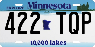 MN license plate 422TQP
