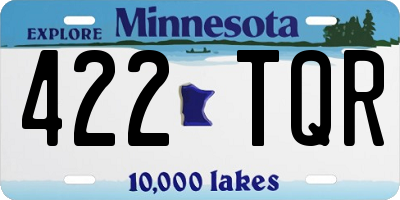 MN license plate 422TQR