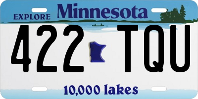 MN license plate 422TQU