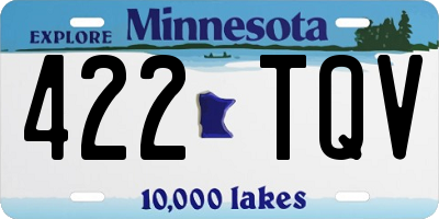 MN license plate 422TQV