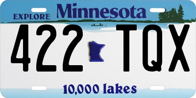 MN license plate 422TQX