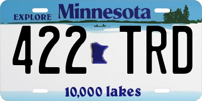 MN license plate 422TRD