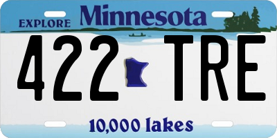 MN license plate 422TRE