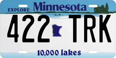 MN license plate 422TRK