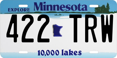 MN license plate 422TRW