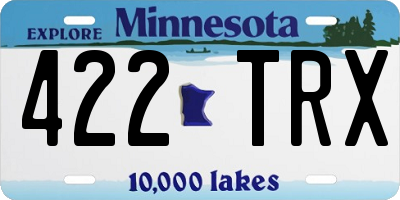 MN license plate 422TRX