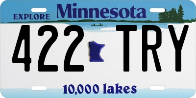 MN license plate 422TRY