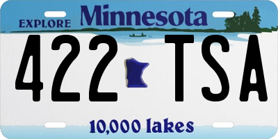 MN license plate 422TSA
