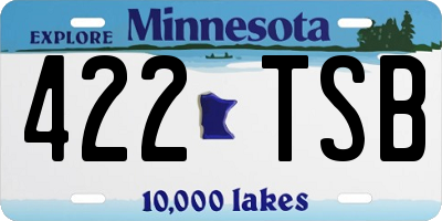 MN license plate 422TSB