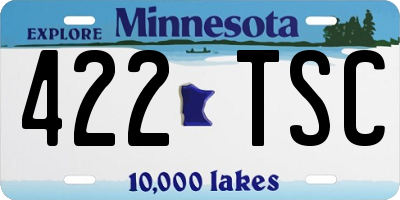 MN license plate 422TSC