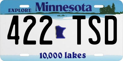 MN license plate 422TSD