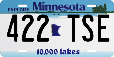 MN license plate 422TSE