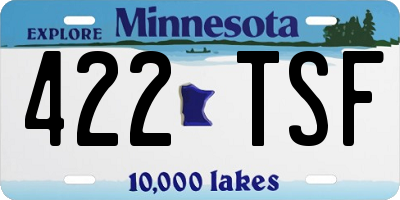 MN license plate 422TSF