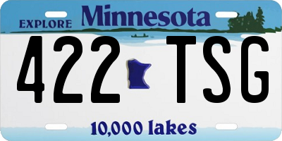 MN license plate 422TSG