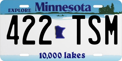 MN license plate 422TSM
