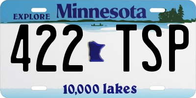MN license plate 422TSP