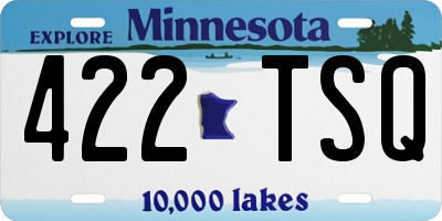 MN license plate 422TSQ