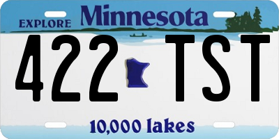 MN license plate 422TST