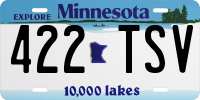 MN license plate 422TSV