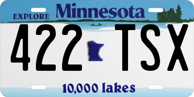 MN license plate 422TSX