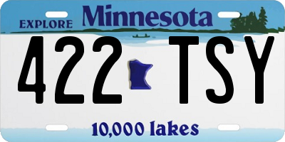 MN license plate 422TSY