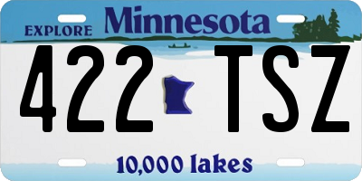 MN license plate 422TSZ