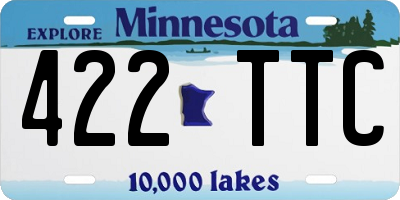 MN license plate 422TTC
