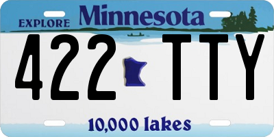MN license plate 422TTY