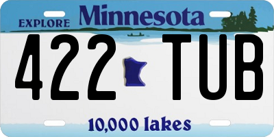 MN license plate 422TUB