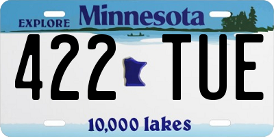 MN license plate 422TUE