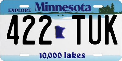 MN license plate 422TUK