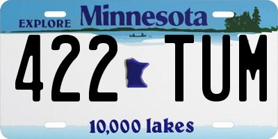 MN license plate 422TUM