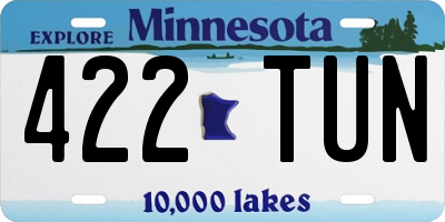 MN license plate 422TUN