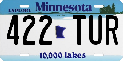 MN license plate 422TUR
